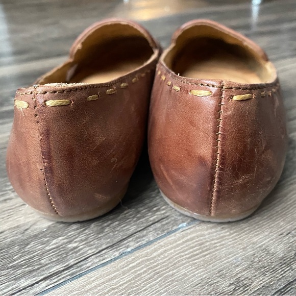 Born Woven Brown Leather Slip on Loafers Size 7 - Picture 5 of 11
